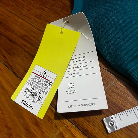 All in Motion Zip Front Bra Medium Support Size Small NWT - Picture 5 of 5